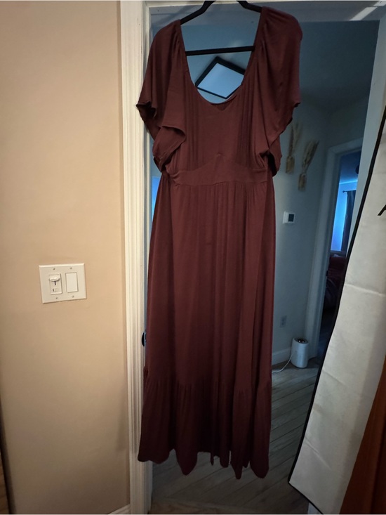 torrid Dresses & Skirts - torrid Deep Burgundy Maxi Dress with Flutter Sleeves